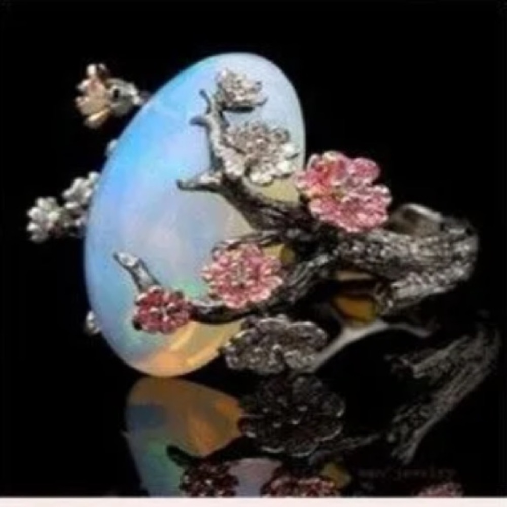 Ethiopian Opal Sterling Silver Ring US Size 7